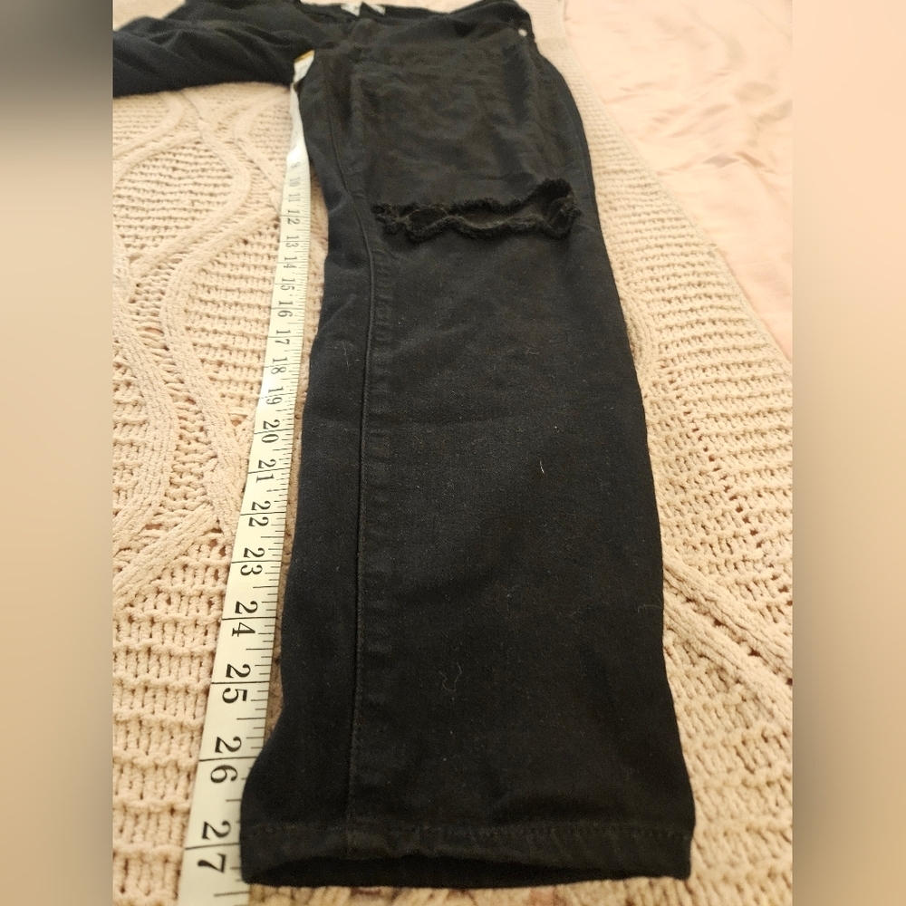 PAIGE Midnight Black Denim - Picture 3 of 7